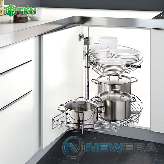 Kệ góc xoay NE355.180 inox NewEra